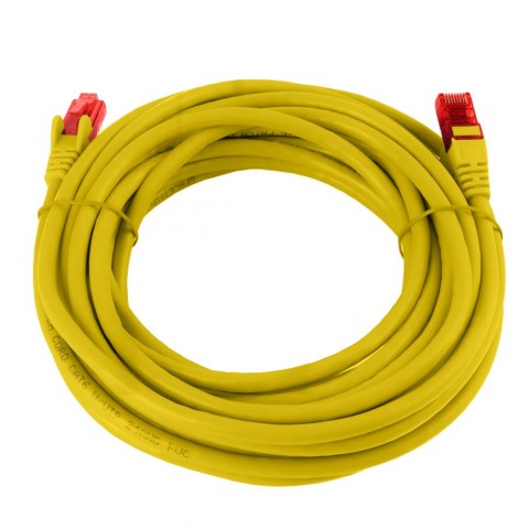 Kabel RJ45 CAT 6 U/UTP AWG24 żółty 10m SPACETRONIK