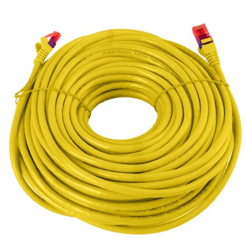 Kabel RJ45 CAT 6 U/UTP AWG24 żółty 30m