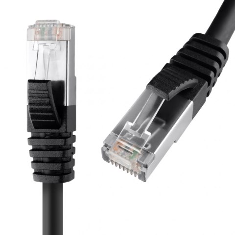 Kabel RJ45 CAT8 S/FTP AWG26 CU LSZH czarny 12m SPACETRONIK