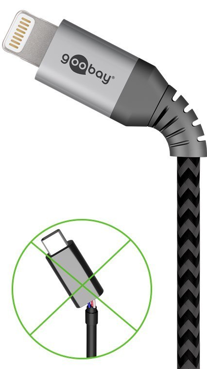 Kabel USB 2.0 - Apple Lightning Goobay TEXTIL 0.5m
