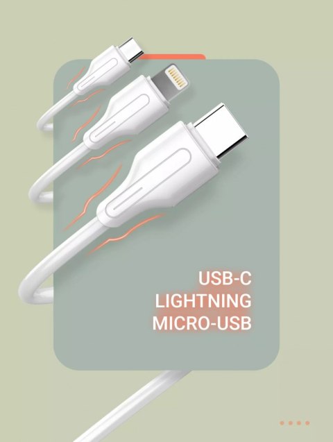 Kabel USB-A - Lightning LDNIO 1m 2.4A biały LS541L LDNIO