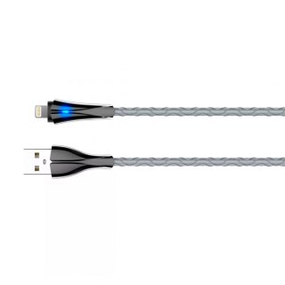 Kabel USB-A/Lightning LDNIO z LED 1m szary LS461L LDNIO