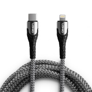 Kabel USB-C - Lightning LDNIO 2m szary 30W LC112 LDNIO