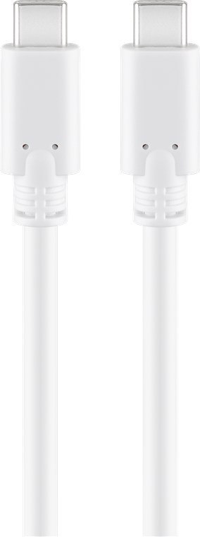 Kabel USB-C - USB-C 3.2 Gen1 Goobay biały 0.5m