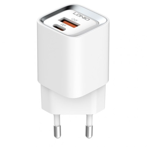 Ładowarka USB 20W PD QC3.0 kabel USB-A USB-C LDNIO