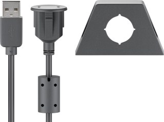 Przedłużacz USB 2.0 ze stałym montażem Goobay 1.2m