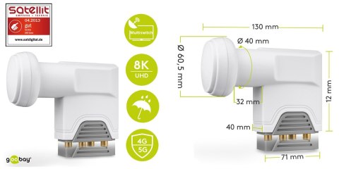 LNB Quatro Goobay 0.1dB Goobay