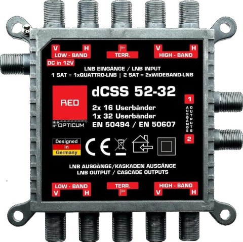 Multiswitch dCSS II 52-32 Opticum 1x32UB UltraBox+ Opticum