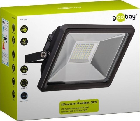 Naświetlacz LED Goobay 30W IP65 A+ czarny