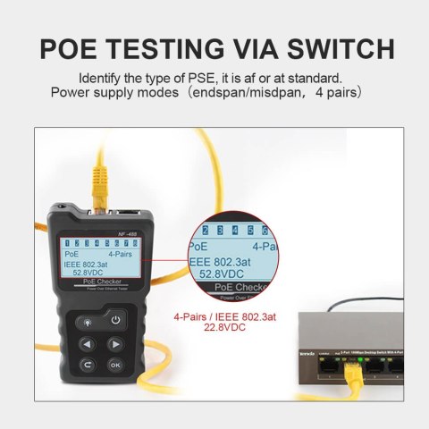 Profesjonalny Tester sieci LAN. POE Noyafa NF-488 NOYAFA