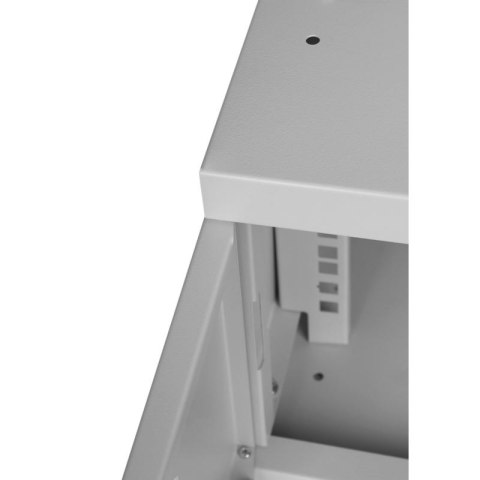 Szafa RACK 19'' 4U 600x350mm SZARA Szklane drzwi SPACETRONIK