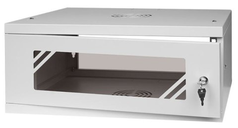 Szafa RACK 19'' 4U 600x450mm SZARA Szklane drzwi
