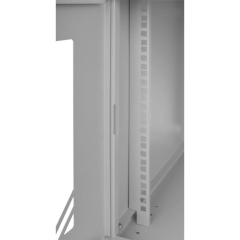 Szafa RACK 19'' 9U 600x450mm SZARA Szklane drzwi SPACETRONIK