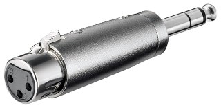 Adapter audio gniazdo XLR - Jack 6.35mm Goobay Goobay