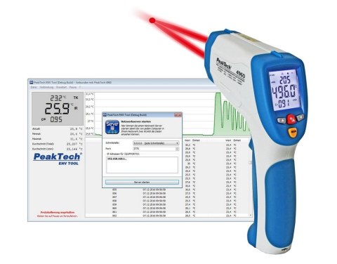 Cyfrowy Miernik Temperatury z IR USB PeakTech 4960 PEAKTECH