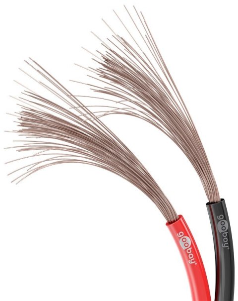 Kabel głośnikowy Goobay 2x2.5mm CCA 100m black-red Goobay