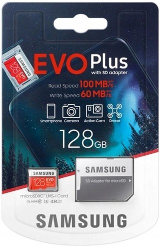 Pamięć SAMSUNG EVO+ MICRO SDXC 128GB + adapter SD SAMSUNG