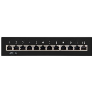 Patch panel STP CAT 6 Ekranowany 12-portowy Goobay