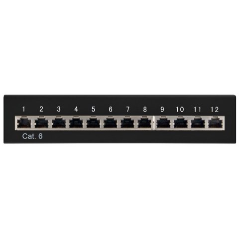 Patch panel STP CAT 6 Ekranowany 12-portowy Goobay