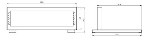 Stojak Rack 19'' Spacetronik 2U 350mm CZARNY SPACETRONIK