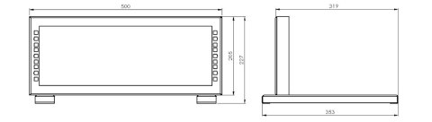 Stojak Rack 19'' Spacetronik 3U 350mm CZARNY SPACETRONIK