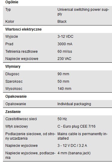 Zasilacz impulsowy stołowy reg. PeakTech 1320 PEAKTECH