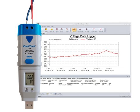Miernik Napięcia prądu stałego USB PeakTech 5186 PEAKTECH