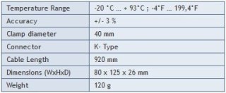 Sonda temperatury rur. węży K-type PeakTech TF-25 PEAKTECH