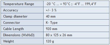 Sonda temperatury rur. węży K-type PeakTech TF-25 PEAKTECH