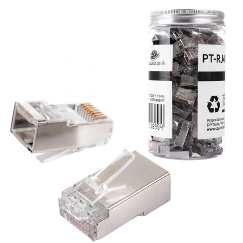 Wtyk RJ45 przelotowy kat.6 FTP PT-RJ456FT-1 100szt SPACETRONIK