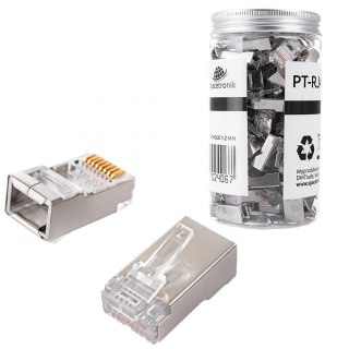 Wtyk RJ45 przelotowy kat6 FTP PT-RJ456FT-12 100szt SPACETRONIK