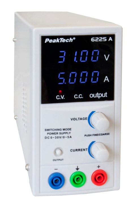 Zasilacz laboratoryjny 30V 5A PeakTech 6225A PEAKTECH