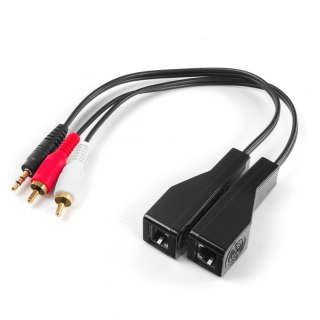 Audio adapter 2RCA przez kabel LAN na jack SPA-A01 SPACETRONIK