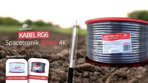 Kabel RG6 Spacetronik DOKA PE 4K Trishield 2x250 SPACETRONIK