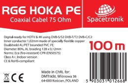 Kabel RG6 Spacetronik HOKA PE 102 CU Dualsh. 1mb SPACETRONIK