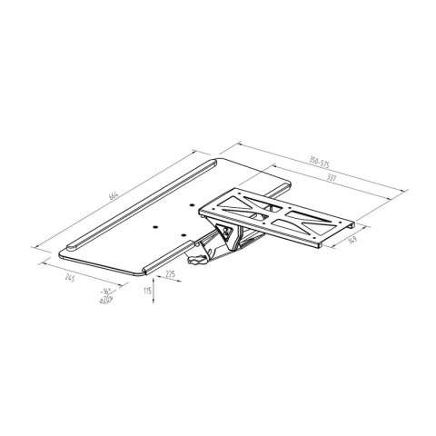 Uchwyt na klawiaturę Spacetronik ERGOLINE SPB-111W SPACETRONIK