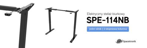 Elektryczny stelaż biurkowy Spacetronik SPE-114NB SPACETRONIK