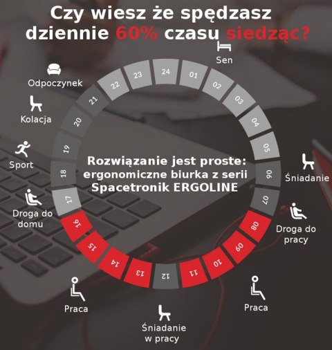 Elektryczny stelaż biurkowy Spacetronik SPE-114NB SPACETRONIK