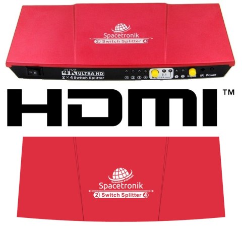 Matrix HDMI 2/4 Spacetronik SPH-M241 4K 60Hz SPACETRONIK