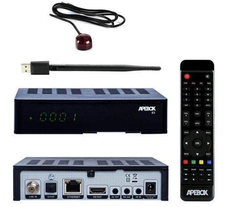 APEBOX S2 WiFi H.265 IPTV Xtream Stalker cccam M3U APEBOX