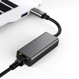 Adapter USB-C na gniazdo RJ45 SPU-A04 czarny SPACETRONIK