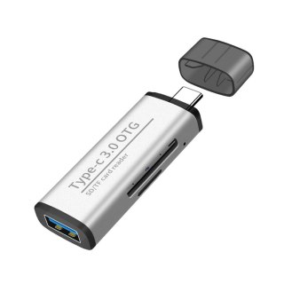 Czytnik kart SPU-CR03 USB-C na SD. micro SD. USB SPACETRONIK