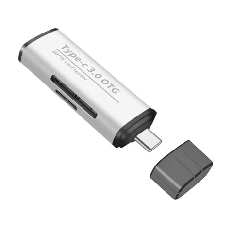 Czytnik kart SPU-CR03 USB-C na SD. micro SD. USB SPACETRONIK