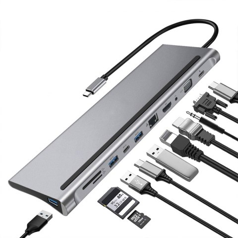 Multiport SPU-M02 USB-C HDMI VGA RJ45 USB 3.0 SD SPACETRONIK