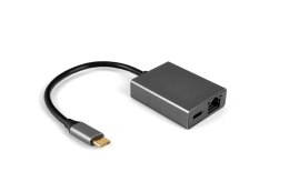 Multiport USB-C na USB-C + RJ45 SPU-M08 gigabit SPACETRONIK