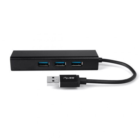 Multiport HUB USB na 3 USB + RJ45 SPU-M06 czarny SPACETRONIK