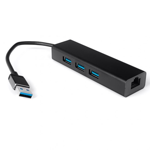 Multiport HUB USB na 3 USB + RJ45 SPU-M06 czarny SPACETRONIK