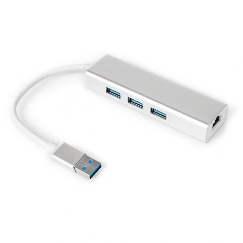 Multiport USB na 3 USB + RJ45 SPU-M06 srebrny SPACETRONIK