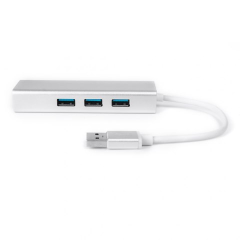 Multiport USB na 3 USB + RJ45 SPU-M06 srebrny SPACETRONIK