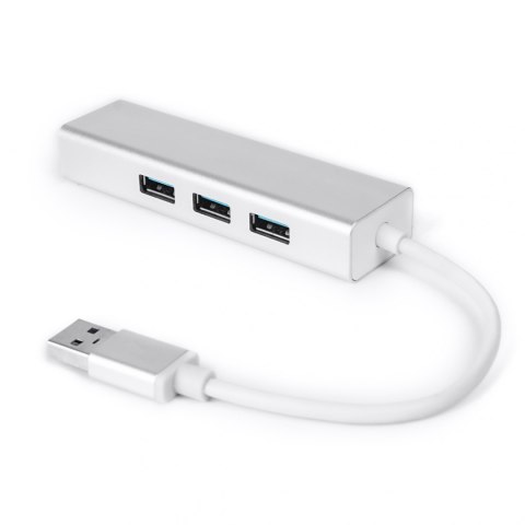 Multiport USB na 3 USB + RJ45 SPU-M06 srebrny SPACETRONIK